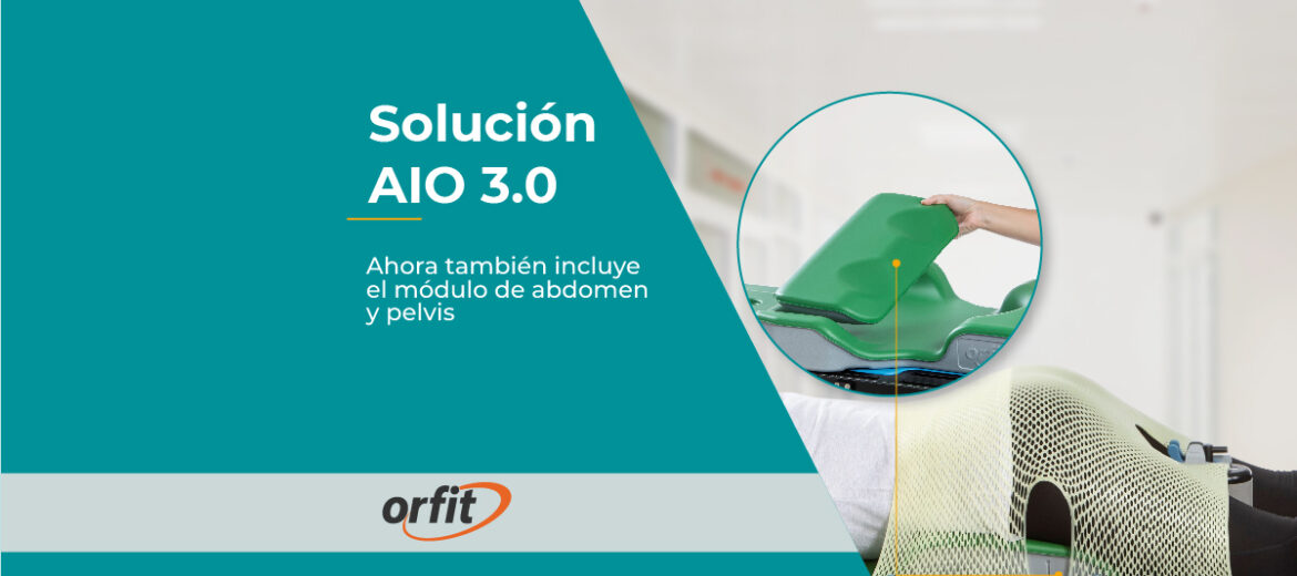 AIO 3.0 de Orfit para inmovilización en radioterapia de abdomen y pelvis